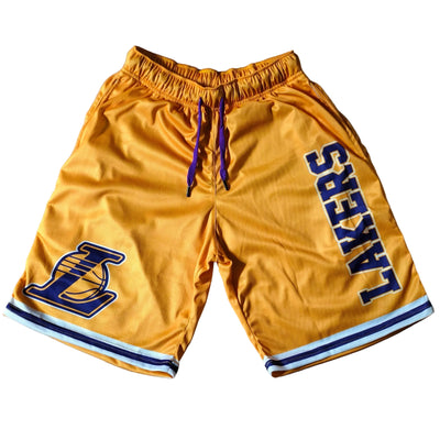 Pantaloneta Lakers amarilla